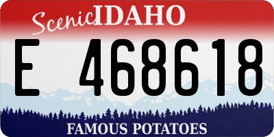 ID license plate E468618