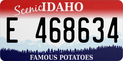 ID license plate E468634