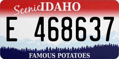 ID license plate E468637