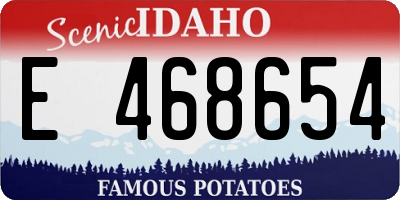 ID license plate E468654