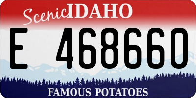 ID license plate E468660
