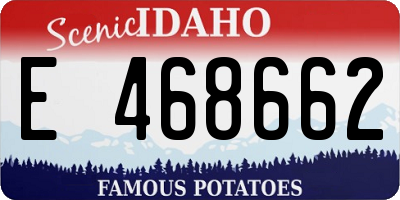 ID license plate E468662