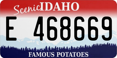 ID license plate E468669