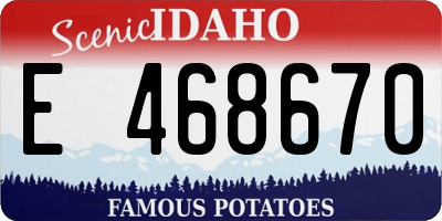 ID license plate E468670