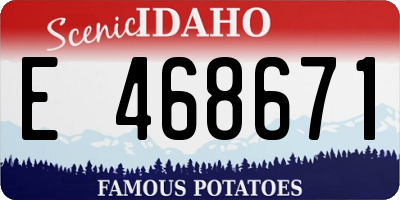 ID license plate E468671