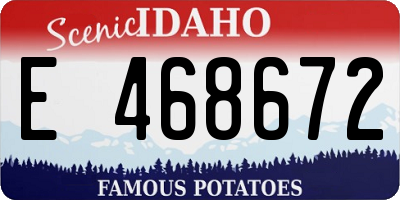 ID license plate E468672