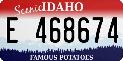 ID license plate E468674