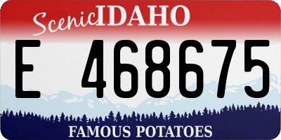 ID license plate E468675