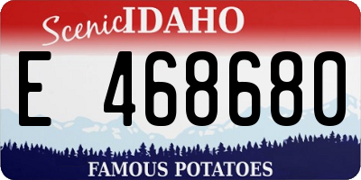 ID license plate E468680