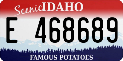 ID license plate E468689