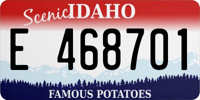 ID license plate E468701