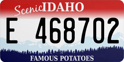 ID license plate E468702