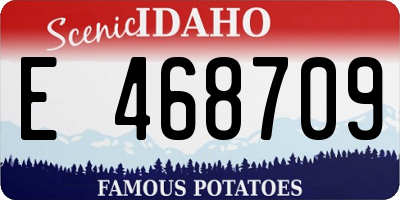 ID license plate E468709