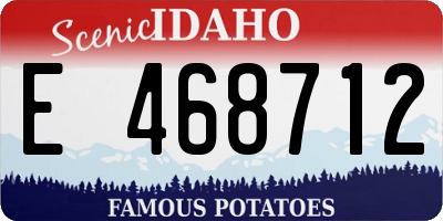 ID license plate E468712