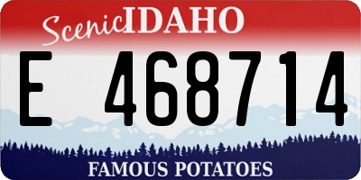 ID license plate E468714