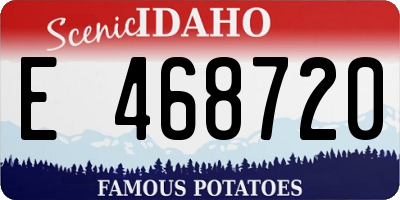 ID license plate E468720