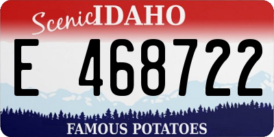 ID license plate E468722