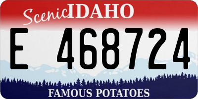 ID license plate E468724