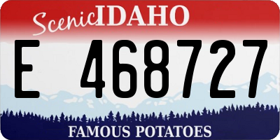 ID license plate E468727