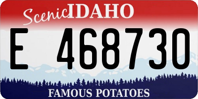 ID license plate E468730