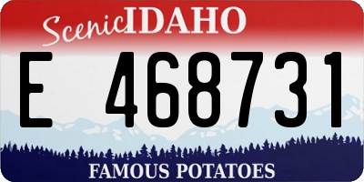 ID license plate E468731