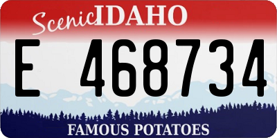 ID license plate E468734