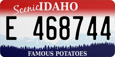 ID license plate E468744