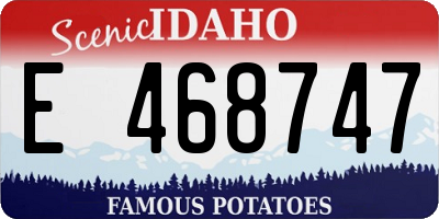 ID license plate E468747
