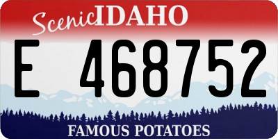 ID license plate E468752