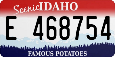 ID license plate E468754