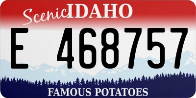 ID license plate E468757