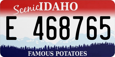 ID license plate E468765