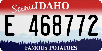ID license plate E468772