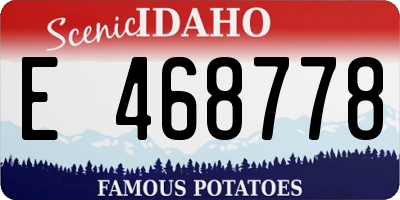 ID license plate E468778