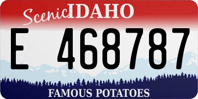 ID license plate E468787