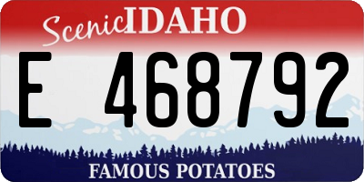 ID license plate E468792