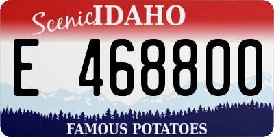 ID license plate E468800
