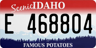 ID license plate E468804