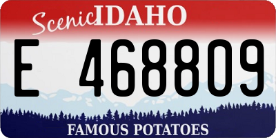 ID license plate E468809