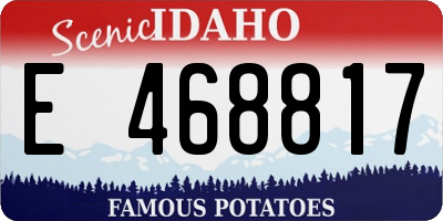 ID license plate E468817