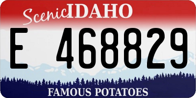 ID license plate E468829