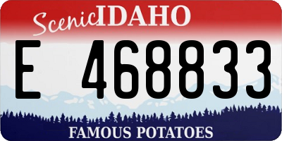 ID license plate E468833
