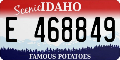 ID license plate E468849
