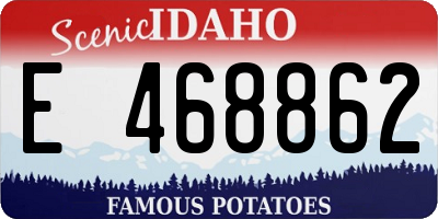 ID license plate E468862