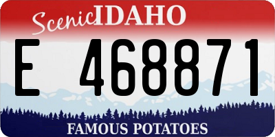 ID license plate E468871