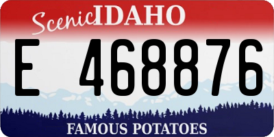 ID license plate E468876
