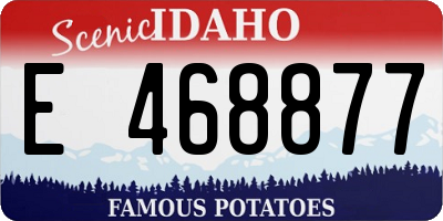 ID license plate E468877