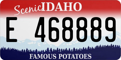 ID license plate E468889