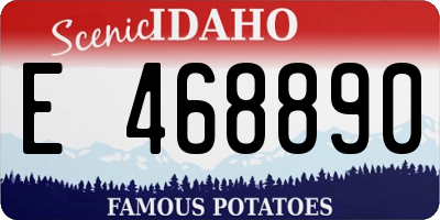ID license plate E468890