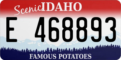 ID license plate E468893